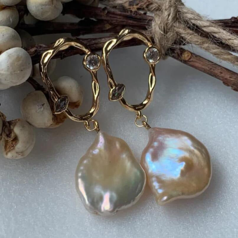 Delicate Artisan Pearl Earring