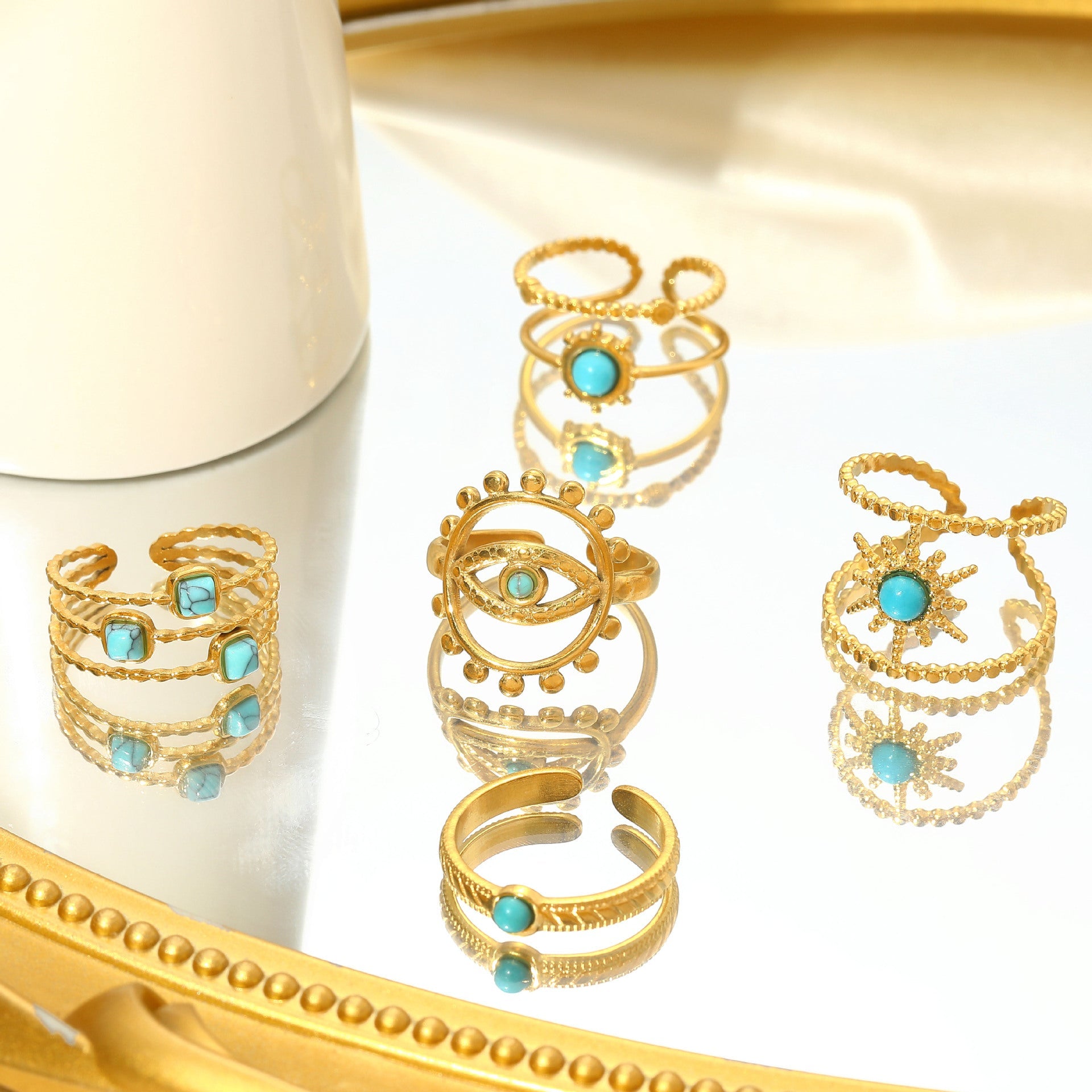 Delicate Artisan Gold Ring