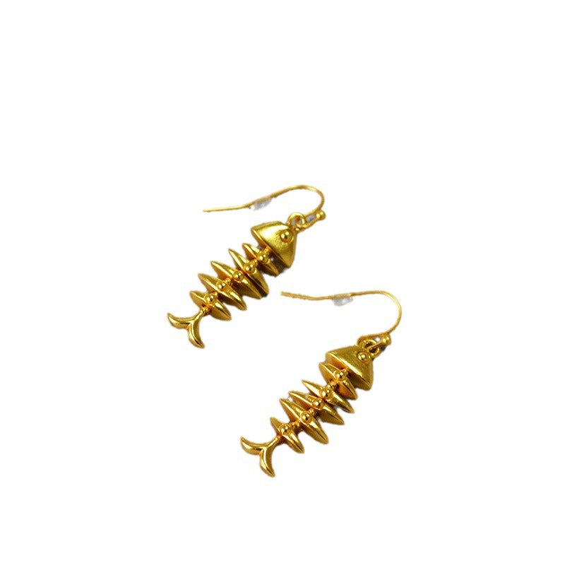 Delicate Artisan Gold Earring