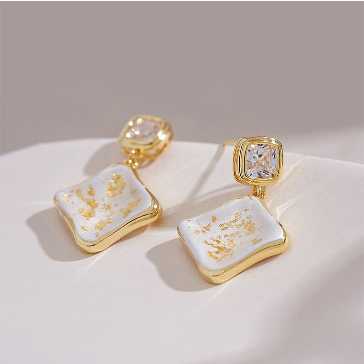 Delicate Artisan Gold Earring