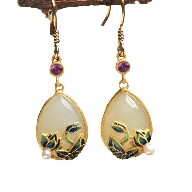Delicate Artisan Gold Earring