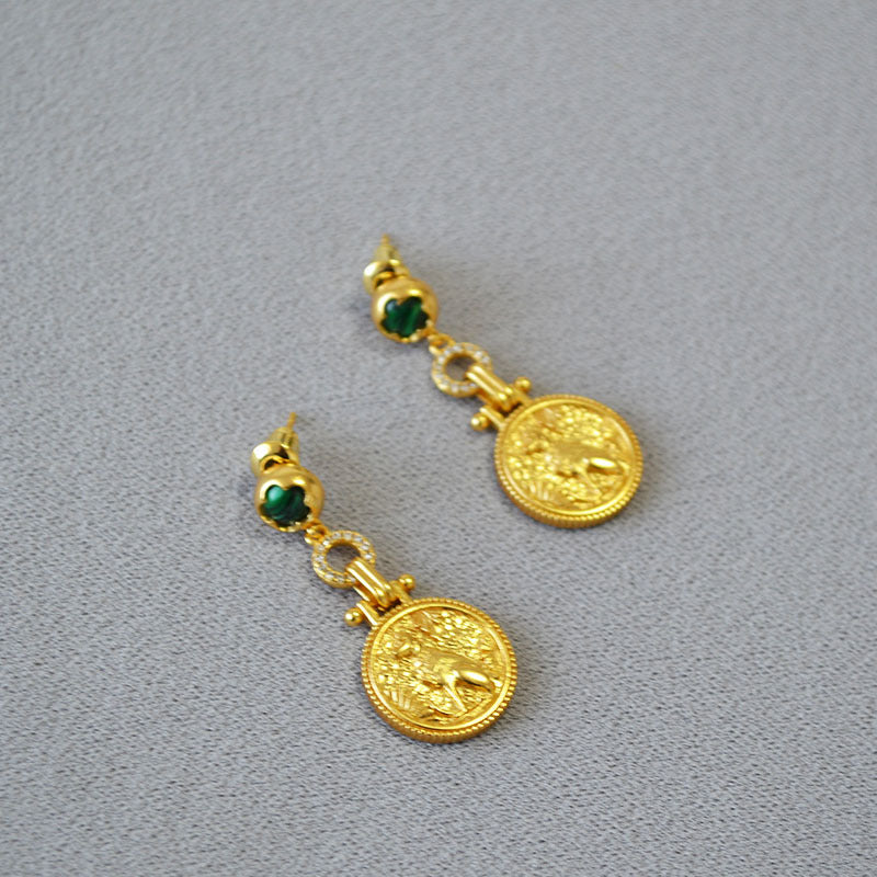 Delicate Artisan Gold Earring