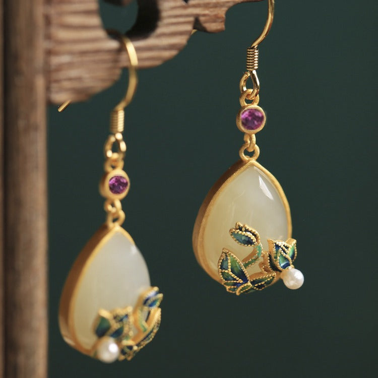Delicate Artisan Gold Earring