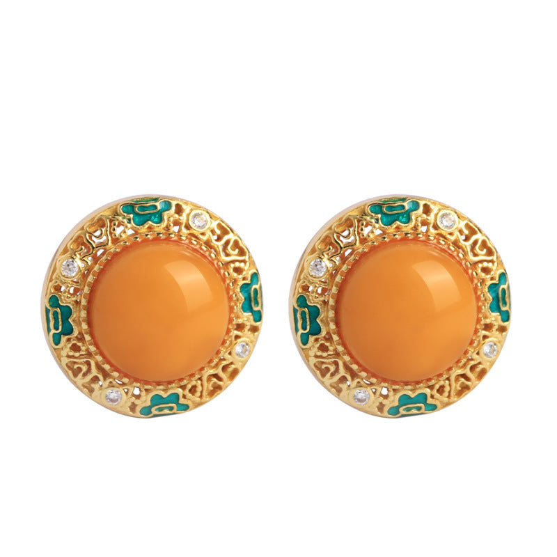 Delicate Artisan Gold Earring