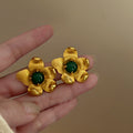 Vintage Handmade Gold Earring
