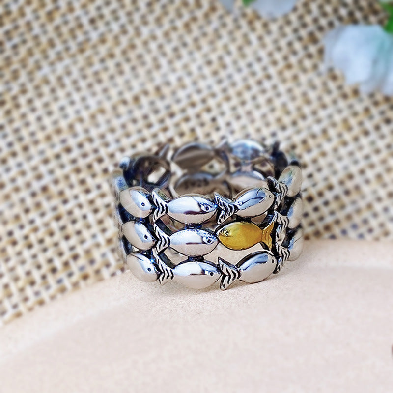 Delicate Artisan Gold Ring