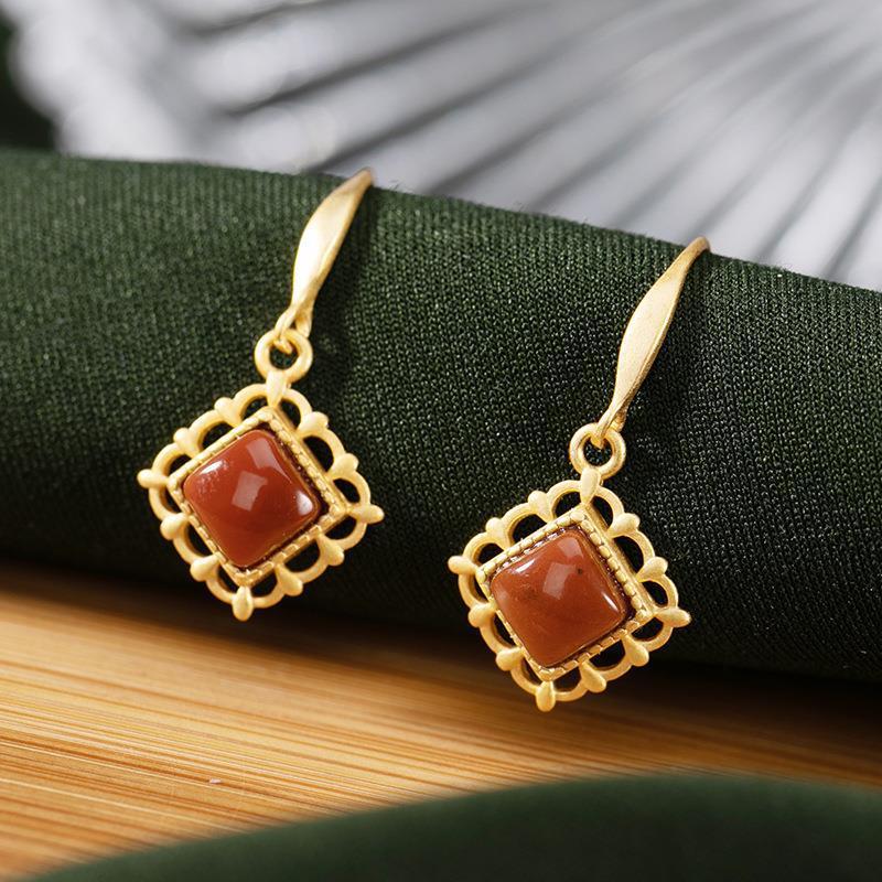 Delicate Artisan Gold Earring