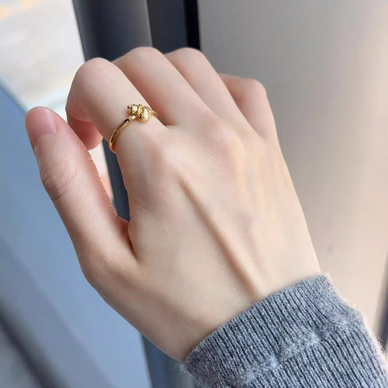 Delicate Artisan Gold Ring