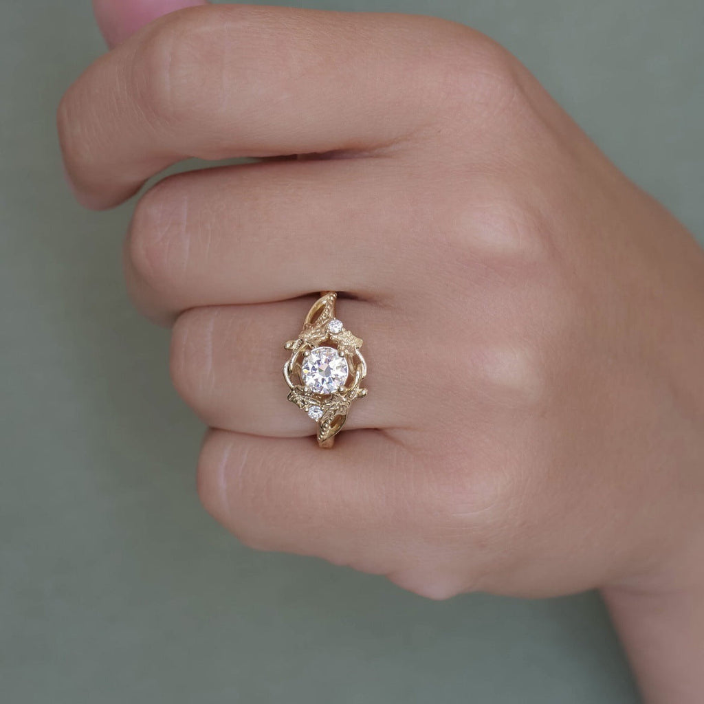 Delicate Artisan Gold Ring