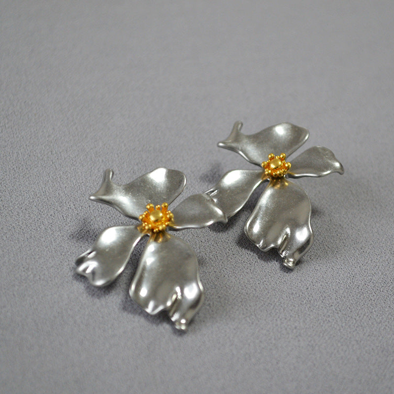 Delicate Artisan Gold Earring