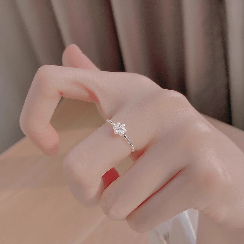 Delicate Artisan Pearl Ring