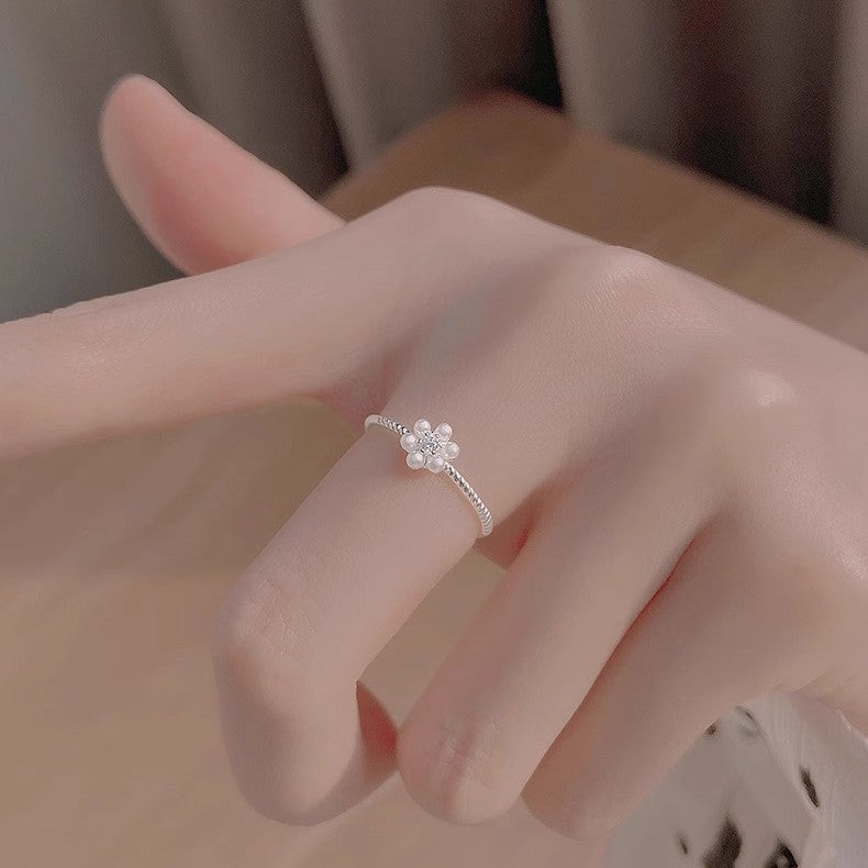 Delicate Artisan Pearl Ring
