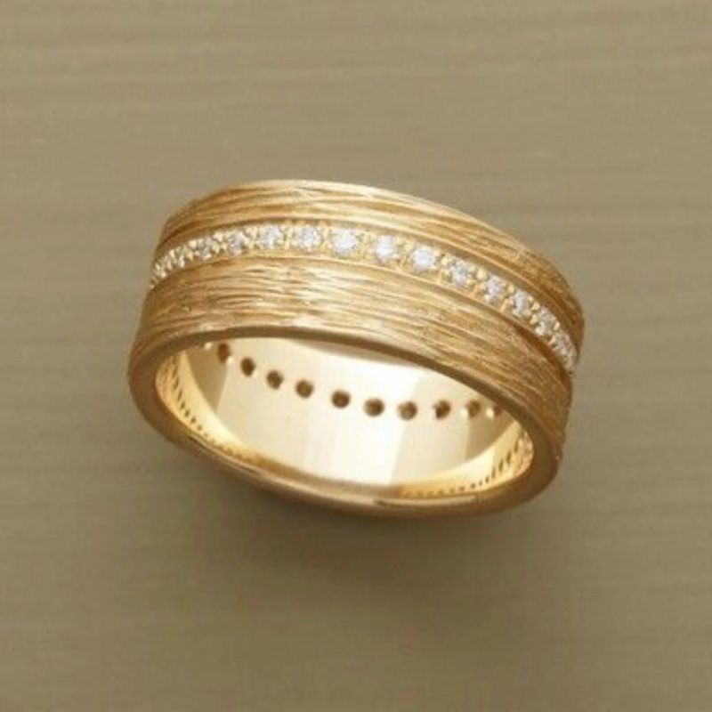 Delicate Artisan Gold Ring
