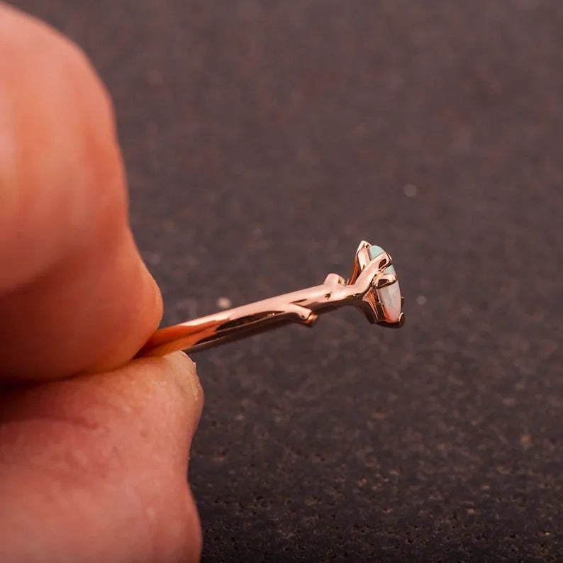 Delicate Artisan Gold Ring