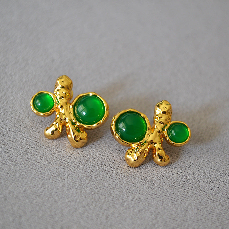 Vintage Handmade Gold Earring
