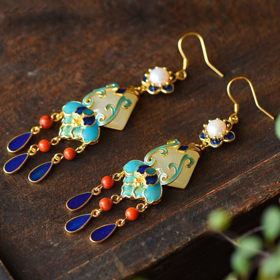 Delicate Artisan Gold Earring