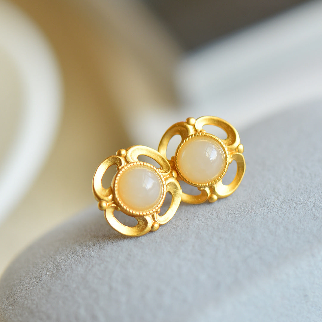 Delicate Artisan Gold Earring