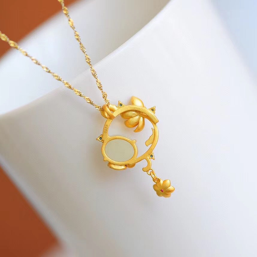 Delicate Artisan Gold Pendant