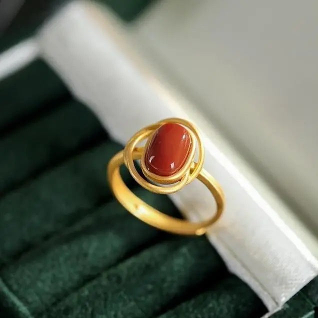 Delicate Artisan Gold Ring