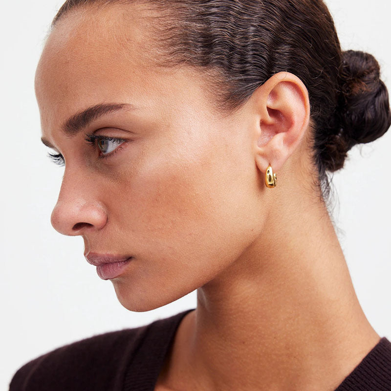 Delicate Artisan Gold Earring