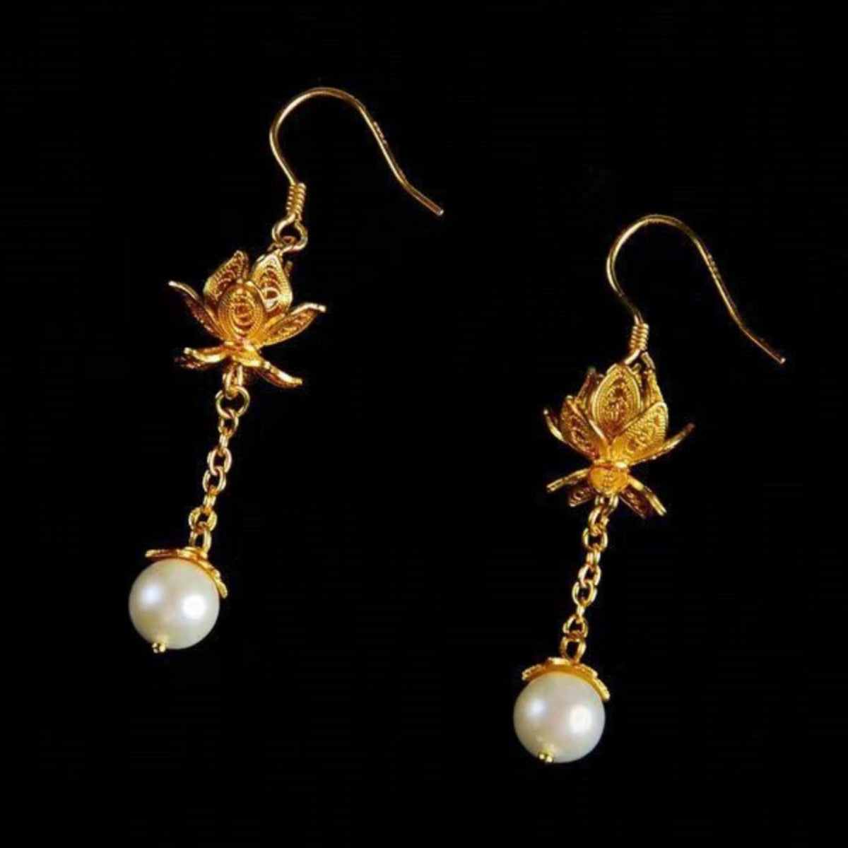 Delicate Artisan Pearl Earring