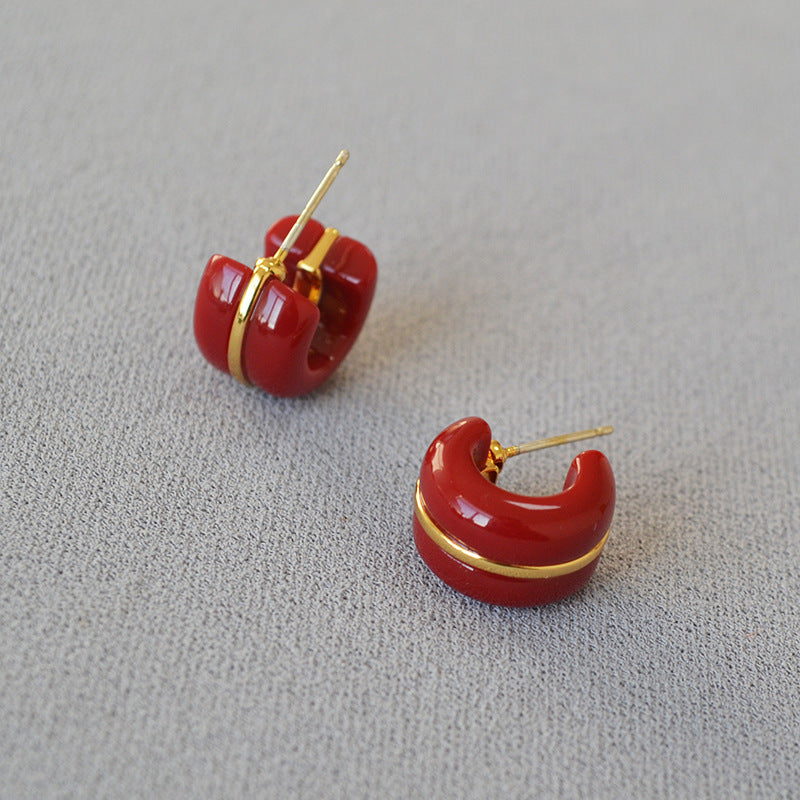 Delicate Artisan Gold Earring