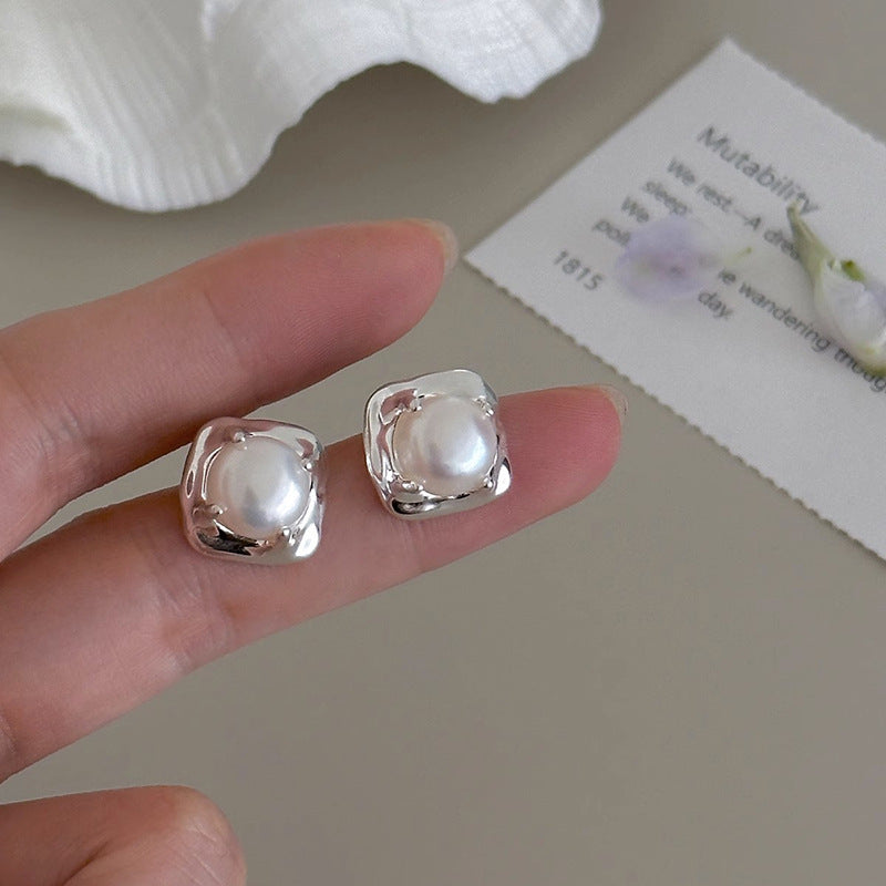 Delicate Artisan Pearl Earring