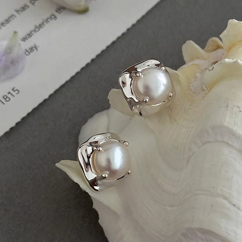 Delicate Artisan Pearl Earring
