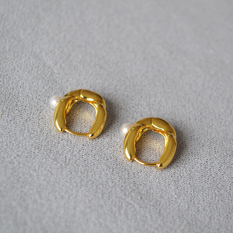 Delicate Artisan Gold Earring