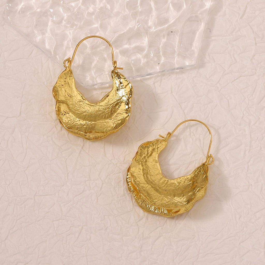 Delicate Artisan Gold Earring