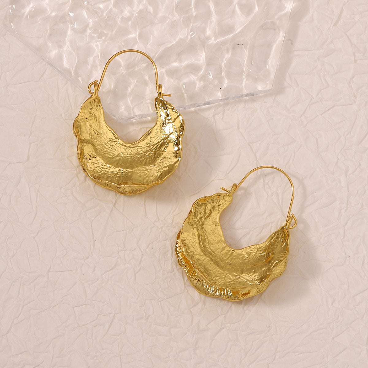 Delicate Artisan Gold Earring