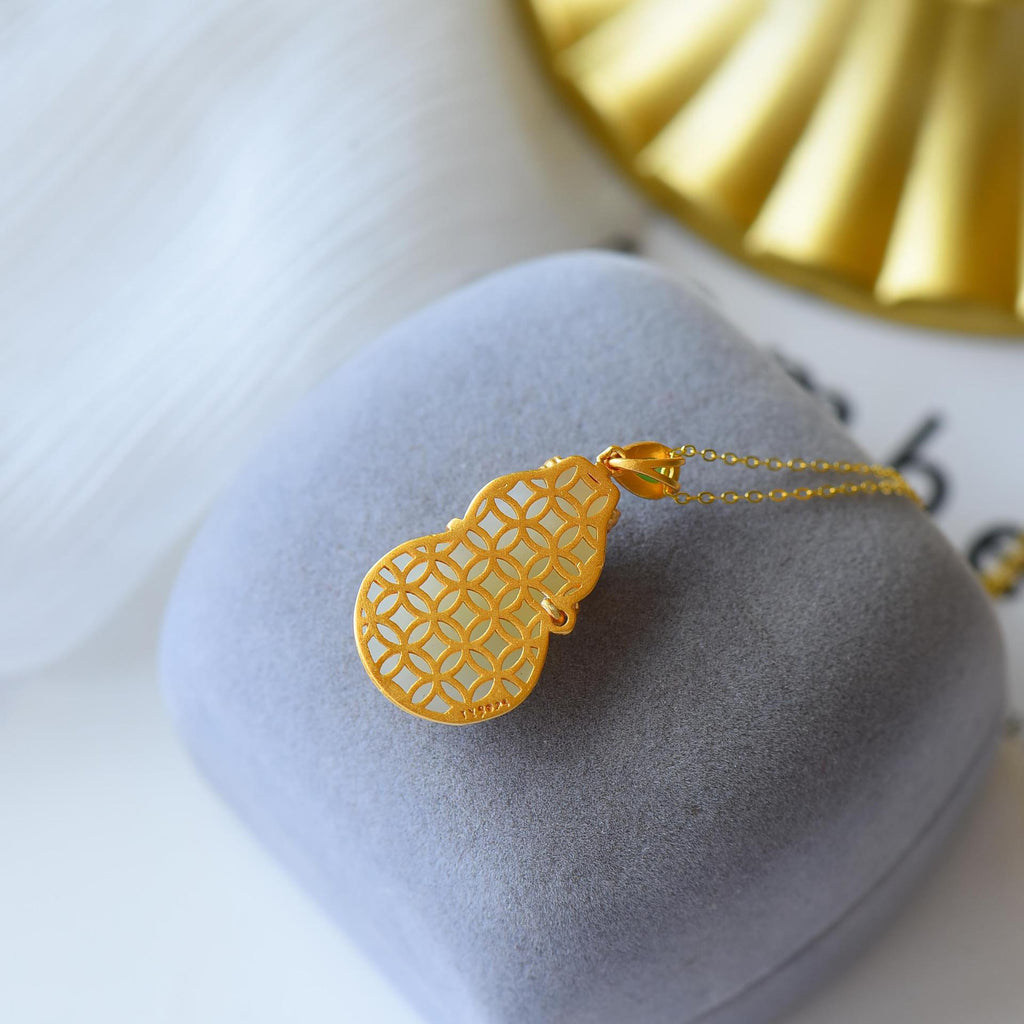 Delicate Artisan Gold Pendant