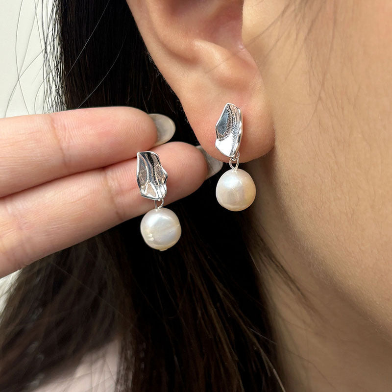 Delicate Artisan Pearl Earring