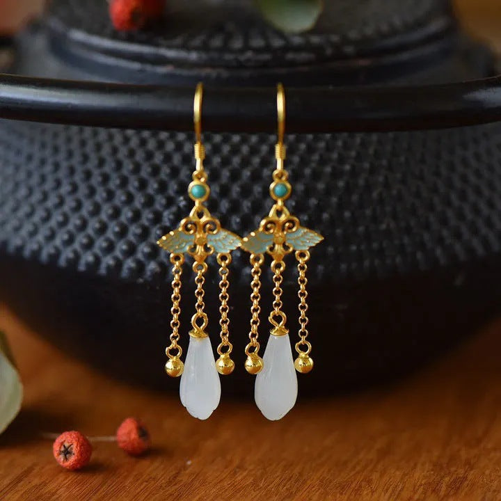 Delicate Artisan Gold Earring