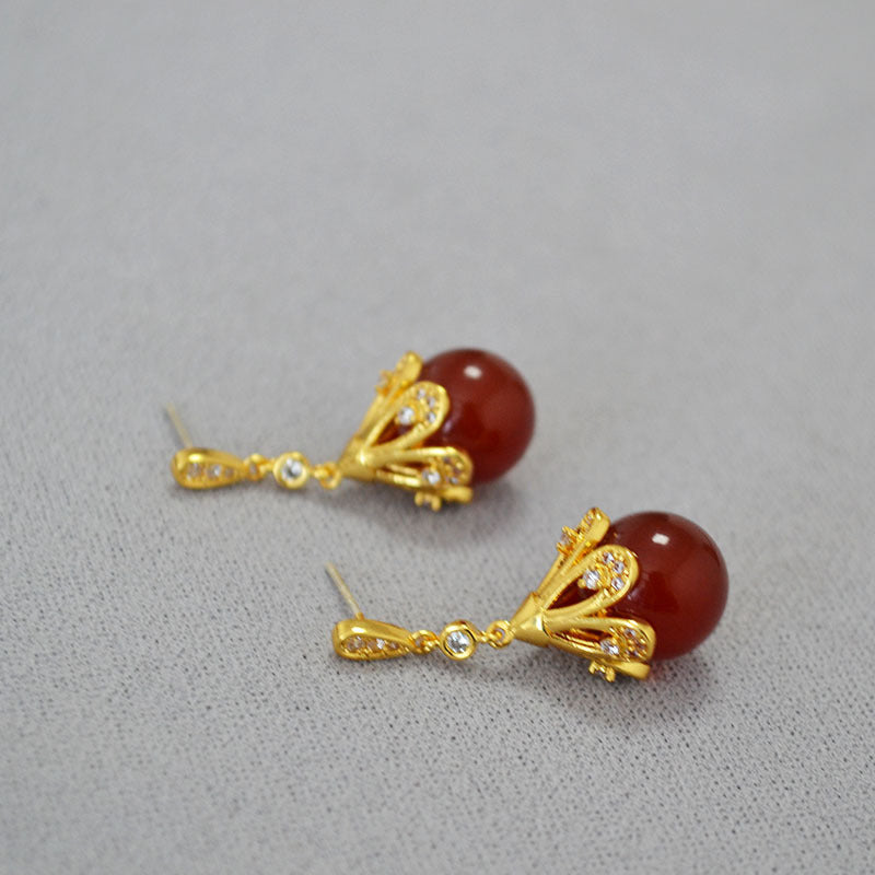 Vintage Handmade Gold Earring