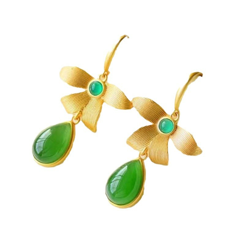 Delicate Artisan Gold Earring