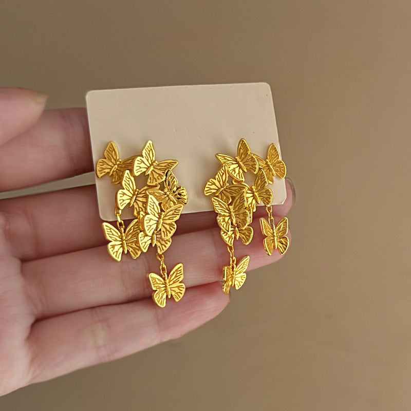 Vintage Handmade Gold Earring