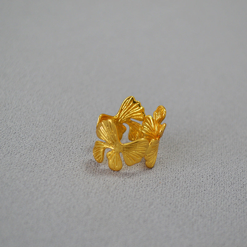 Delicate Artisan Gold Ring