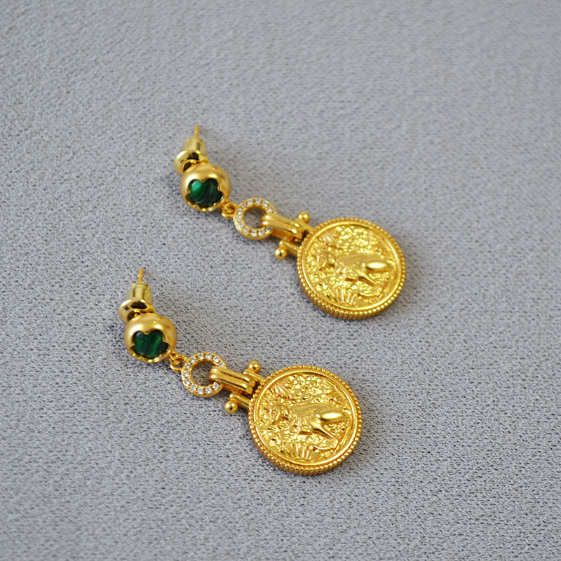 Delicate Artisan Gold Earring