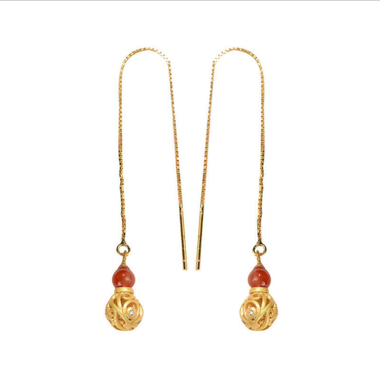 Delicate Artisan Gold Earring