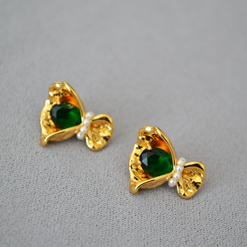 Delicate Artisan Gold Earring