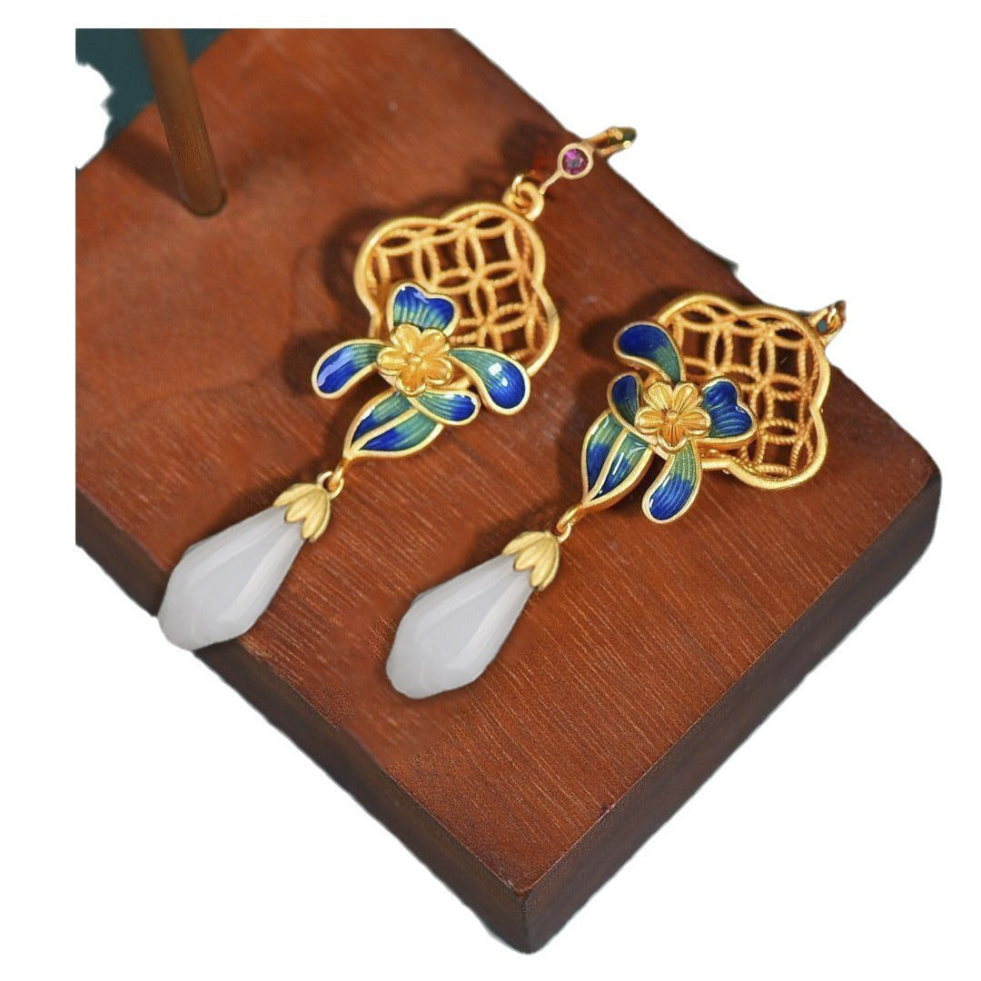 Delicate Artisan Gold Earring