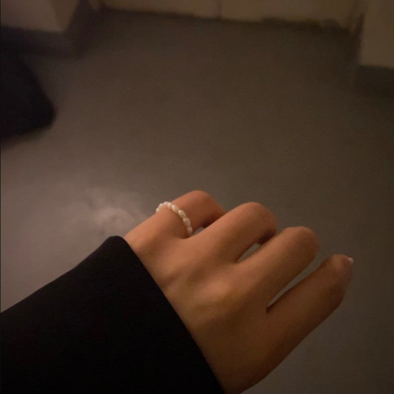 Delicate Artisan Pearl Ring