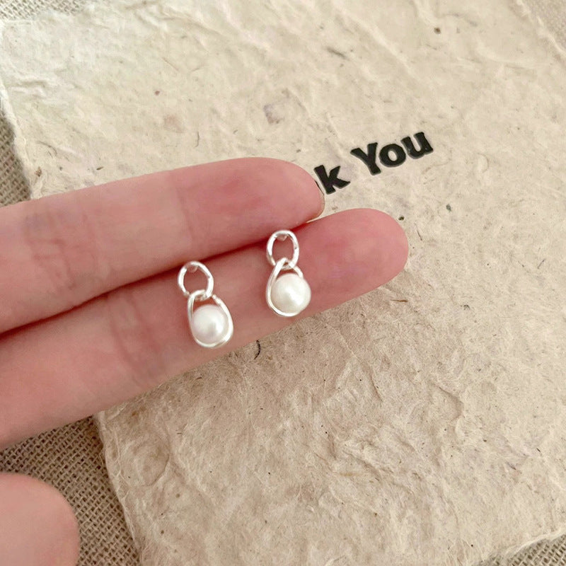 Delicate Artisan Pearl Earring