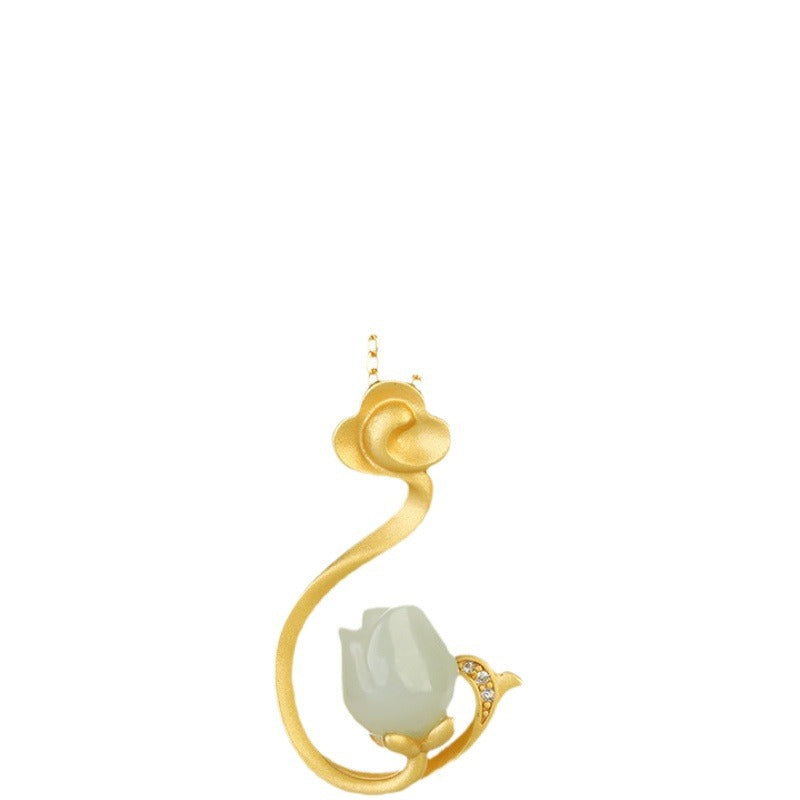Delicate Artisan Gold Pendant