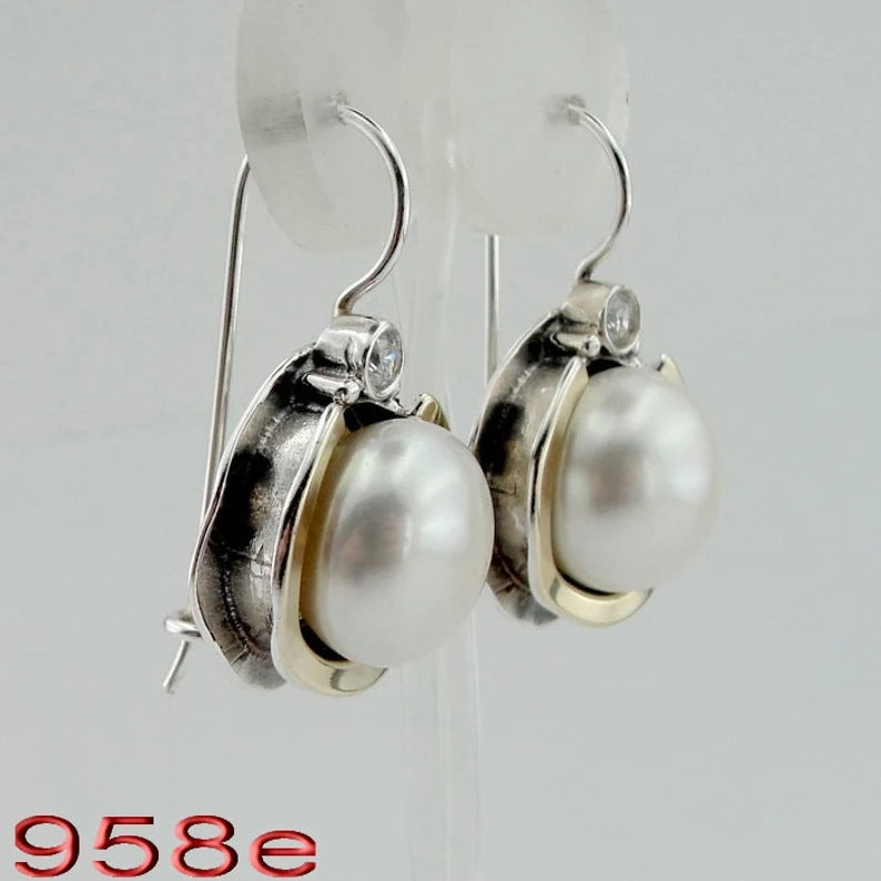 Delicate Artisan Pearl Earring