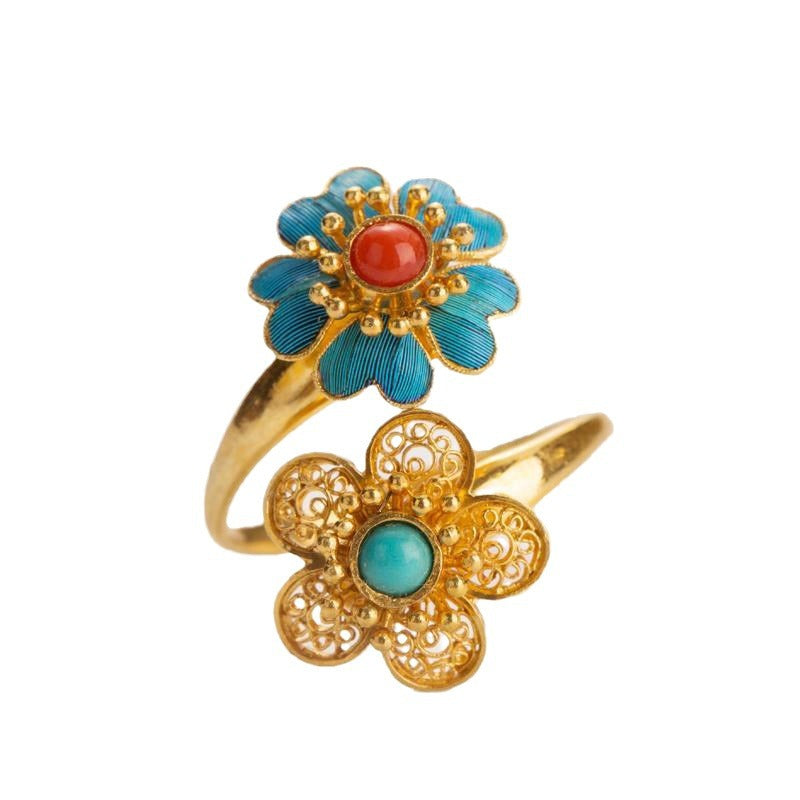 Delicate Artisan Gold Ring