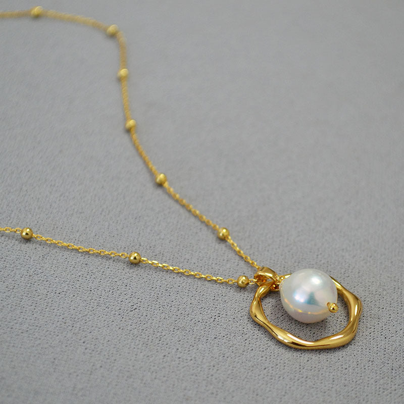 Delicate Artisan Pearl Necklace