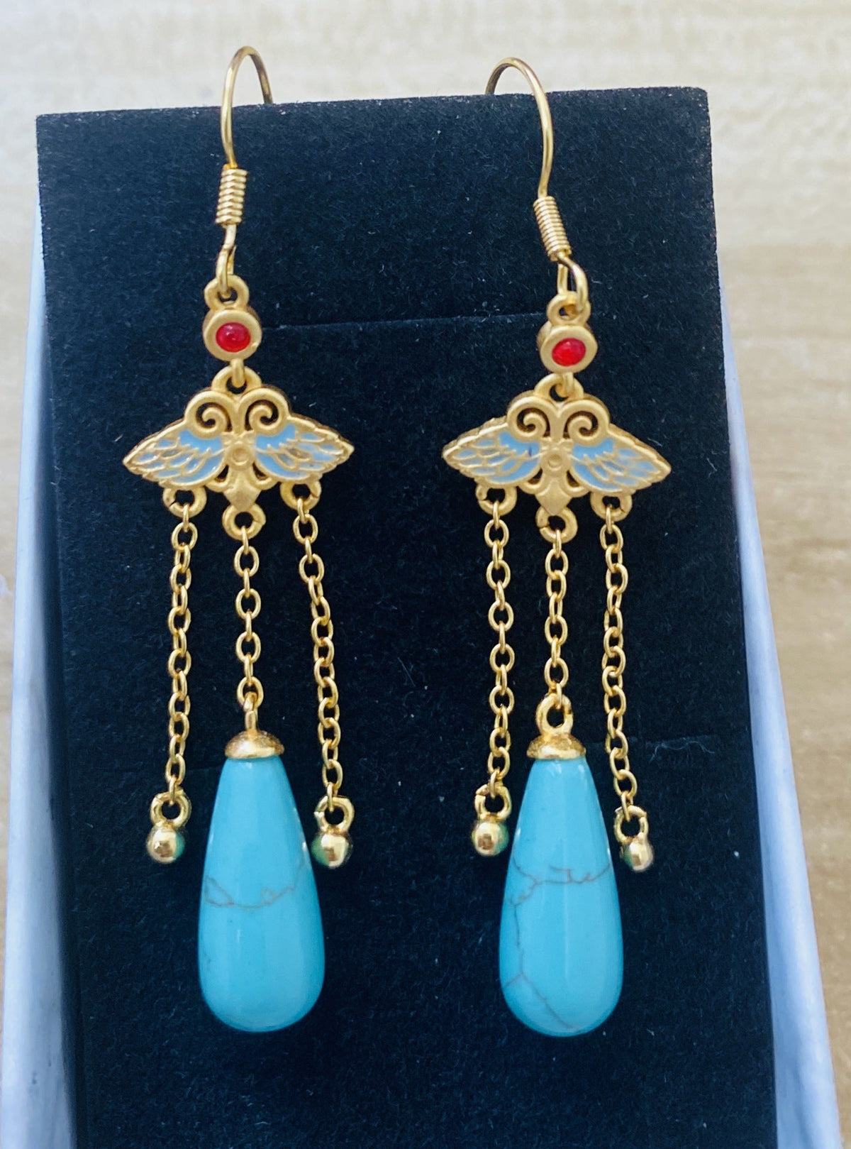 Delicate Artisan Gold Earring