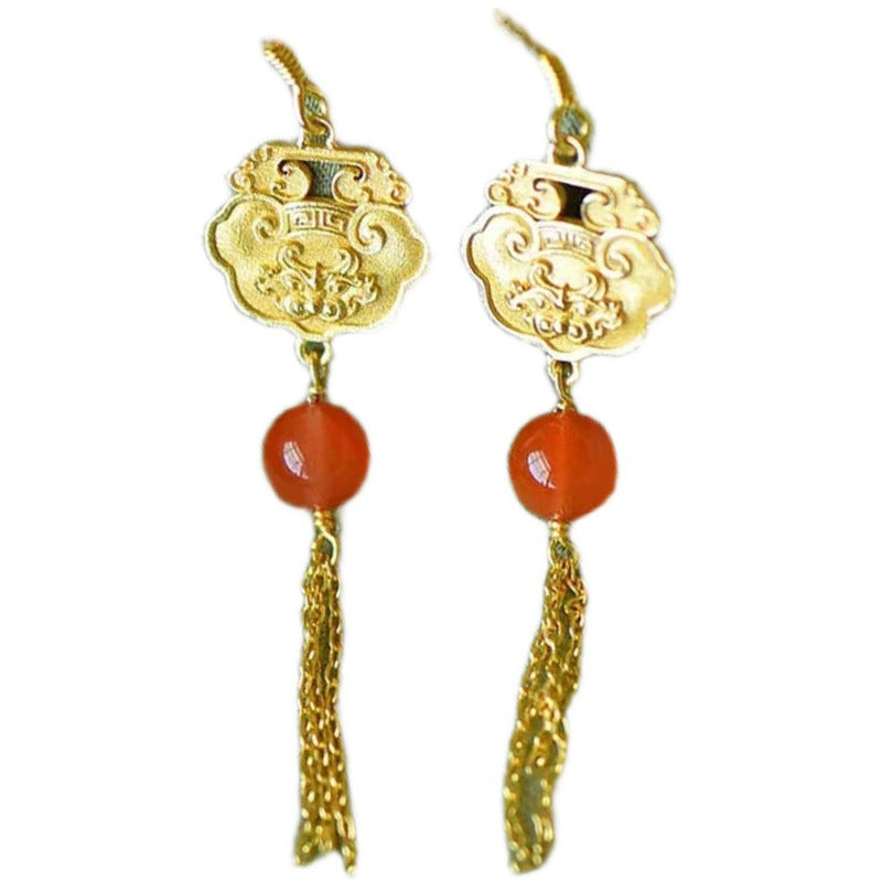 Delicate Artisan Gold Earring